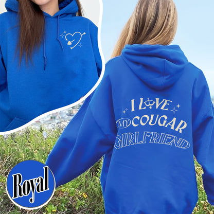 Valentines Day Hoodie, I Love My Cougar Girlfriend Hoodie,Boyfriend Gift,I Heart My Cougar Hoodie
