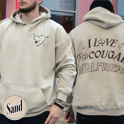 Valentines Day Hoodie, I Love My Cougar Girlfriend Hoodie,Boyfriend Gift,I Heart My Cougar Hoodie
