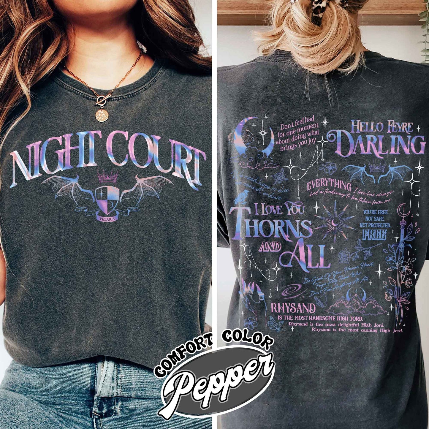 Hello Feyre Darling Shirt, Velaris City of Starlight Shirt, the Night Court Shirt, Velaris Shirt, ACOTAR, Fantasy Reader Shirt, SJM Merch