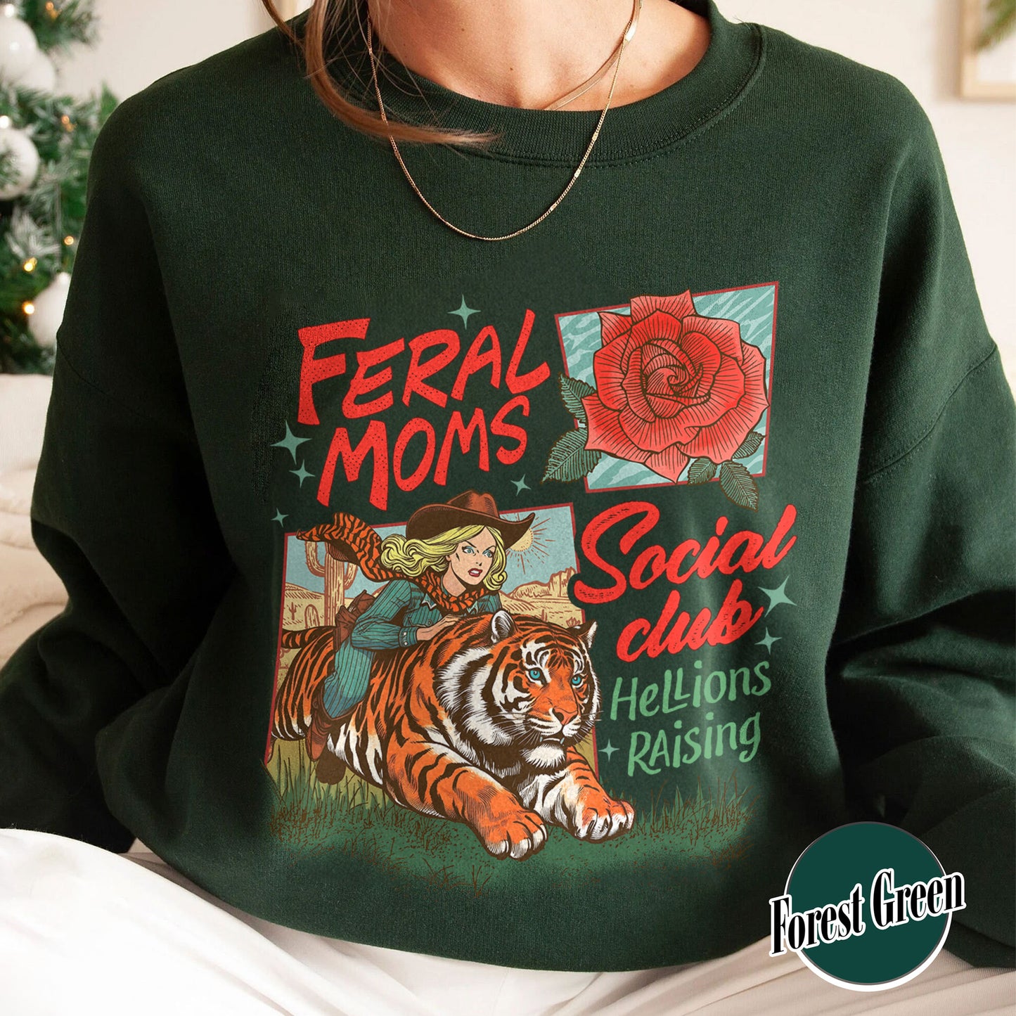 Western Mama Sweatshirt, Feral Moms Social Club Sweatshirt, Somebody’s Feral Wife Sweatshirt, Trendy Mom Apparel