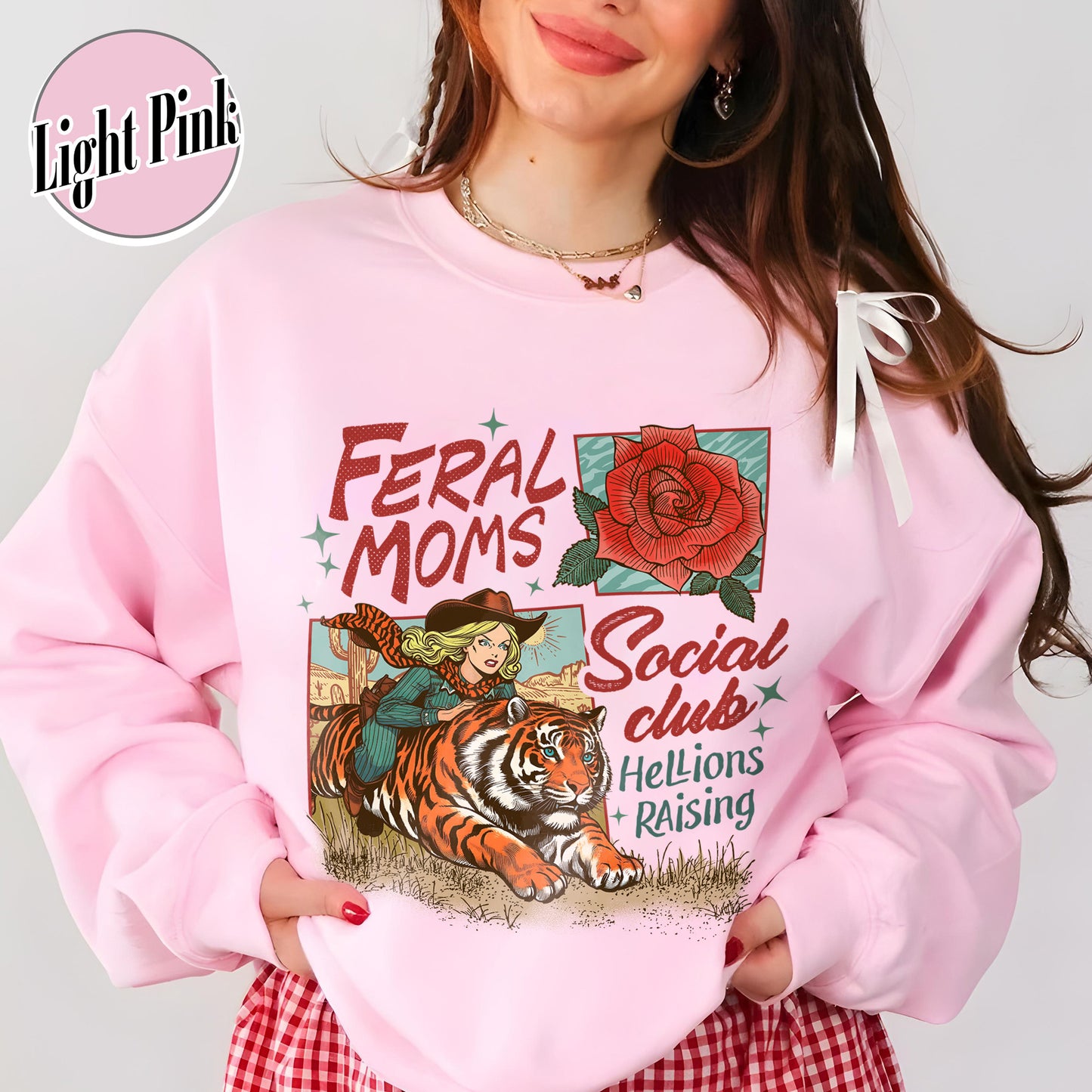 Western Mama Sweatshirt, Feral Moms Social Club Sweatshirt, Somebody’s Feral Wife Sweatshirt, Trendy Mom Apparel
