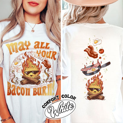 May All Your Bacon Burn Shirt, Move Castle Shirt, Bed and Breakfast Tshirt, Anime Shirt, Anime Fan Gift, Kawaii Fire Shirt, Fire Demon Shirt