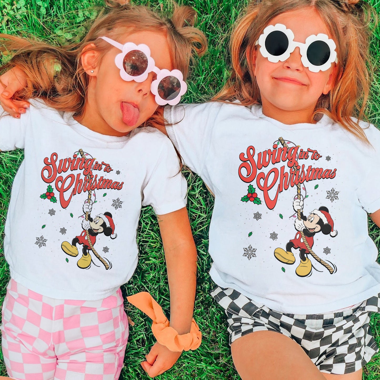 Swing Into Christmas Shirt: Funny Mickey Christmas Tee, Cute Holiday Shirt, Festive Disney Christmas Outfit Youth Tshirt