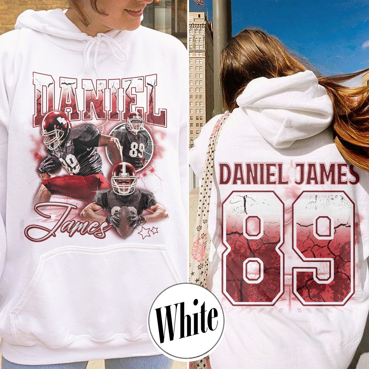 Bootleg Hoodie Football Hoodie, Bootleg Hoodie Football, Custom Face Hoodie Football, Custom Photo Football, Custom Football Hoodie With Picture