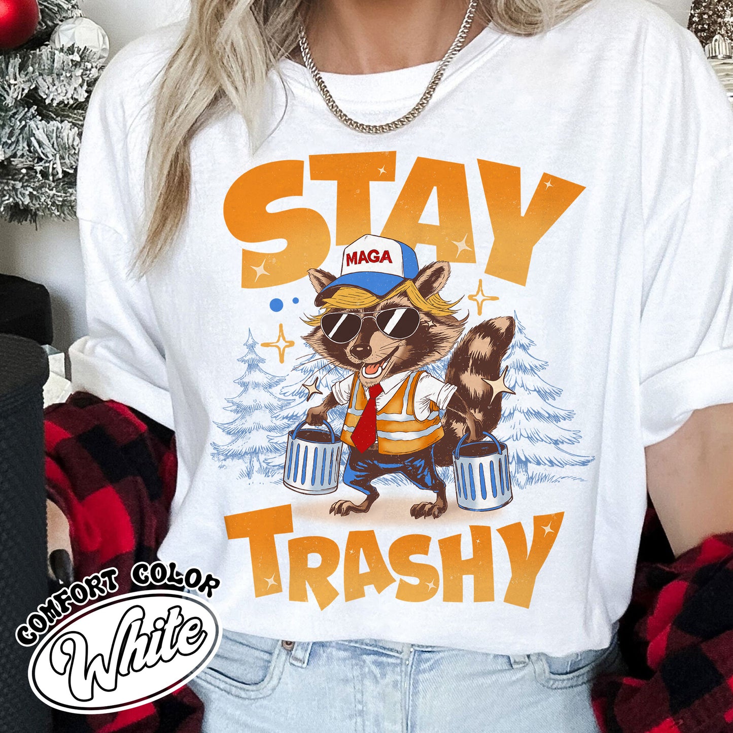 Stay Trashy Raccoon Comfort Color Shirt, Garbage Man in Trash Truck Shirt, Raccoon Support Shirt, Time To Take Out the Garbage Shirt, Garbage Team Shirt