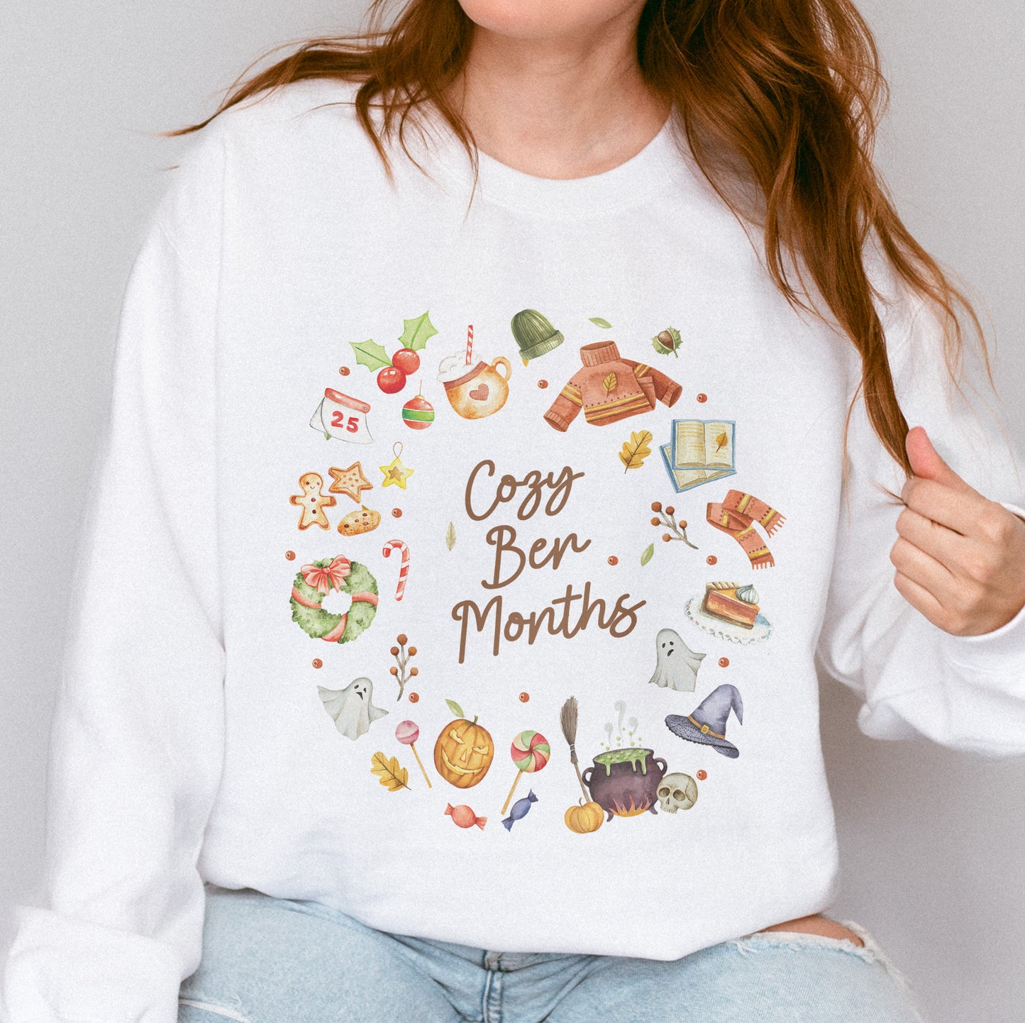Cozy Ber Months Shirt, Fall Winter Seasonal Tee, Autumn Halloween Thanksgiving Christmas Top Sweatshirt