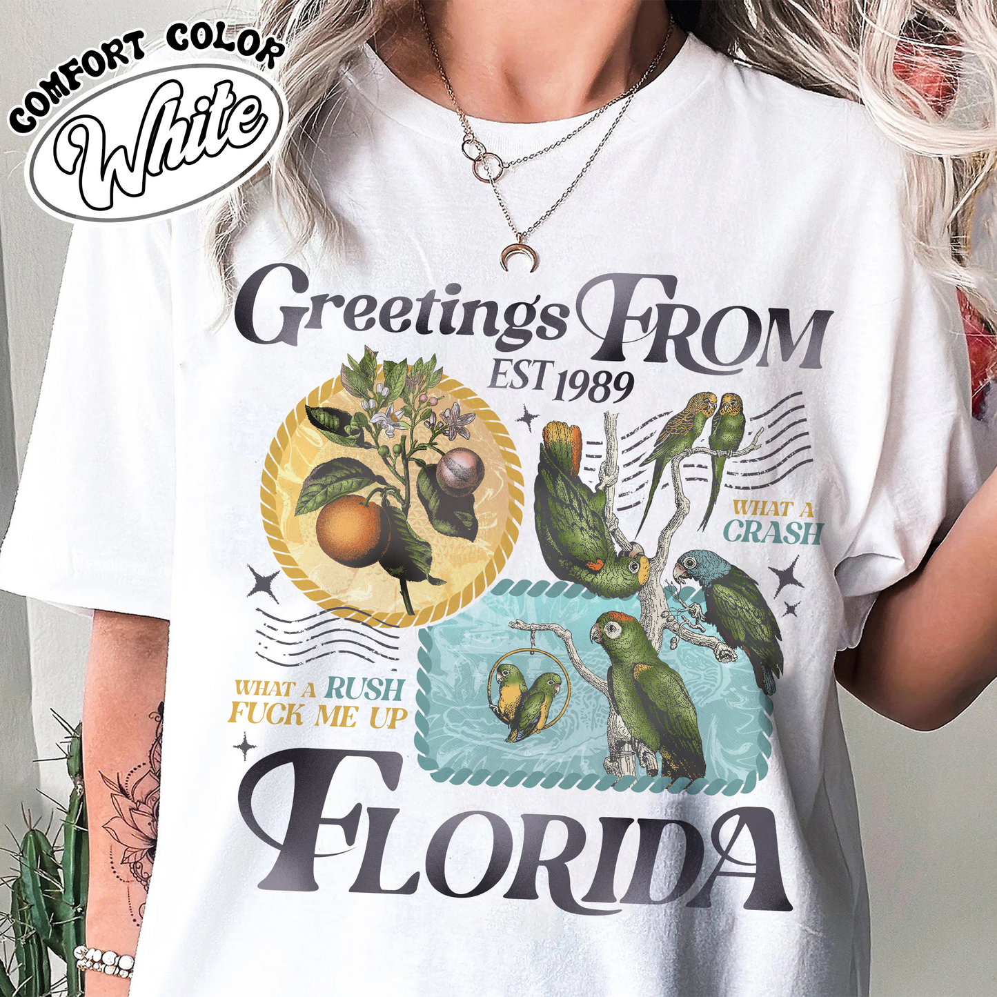 Florida!!! Comfort Colors® Shirt, Palm Beach Shirt, Girls Trip Tshirt, Trendy Summer Shirt, Ttpd Shirt, Tropical Aesthetic Swiftie Gift