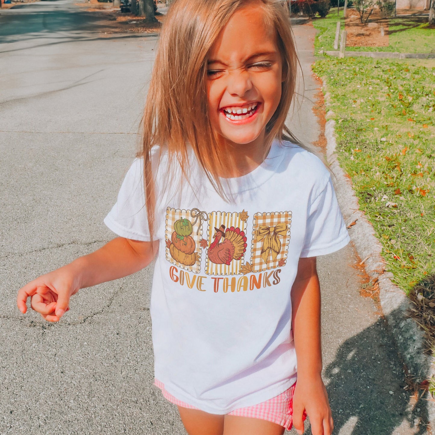 Thanksgiving Holiday, Give Thanks Coquette, Fall Pumpkin Turkey, Grateful Thankful Blessed, Autumn Gift Youth Tshirt