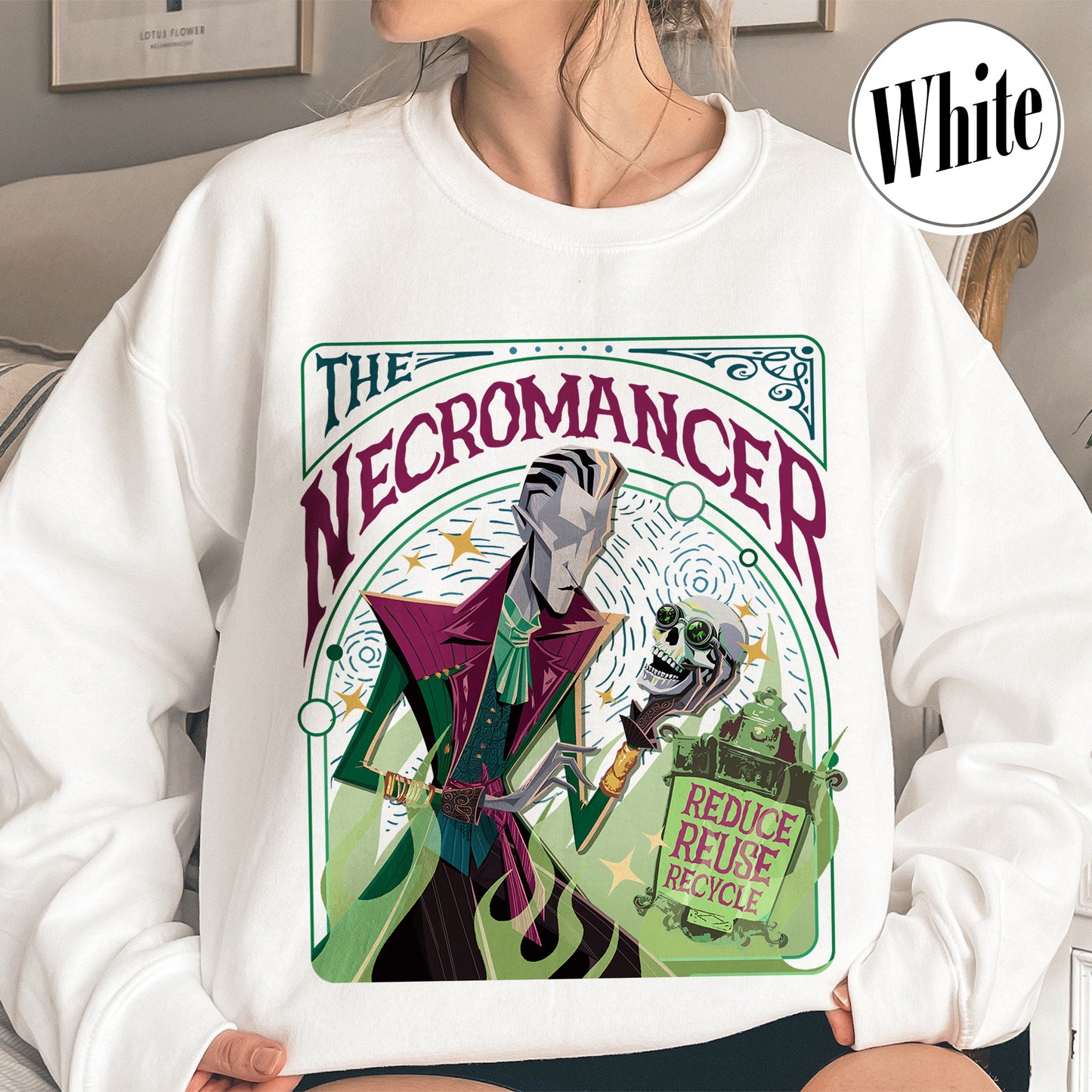 Game Lover Sweatshirt,The Necromancer Sweatshirt,Dragon Game Lover,Video Gaming Merch,Women's Video Game Gift,Gamer Sweatshirt,Fantasy Sweatshirt,Gaming Apparel