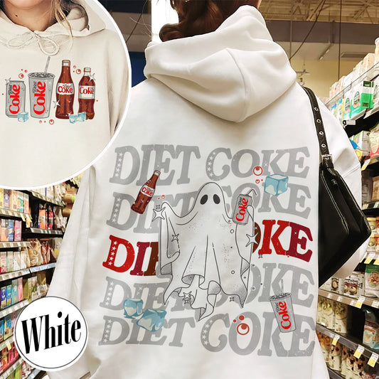 Halloweeen Ghost Hoodie, Diet Coke Ghost Hoodie, Diet Coke Teacher Hoodie