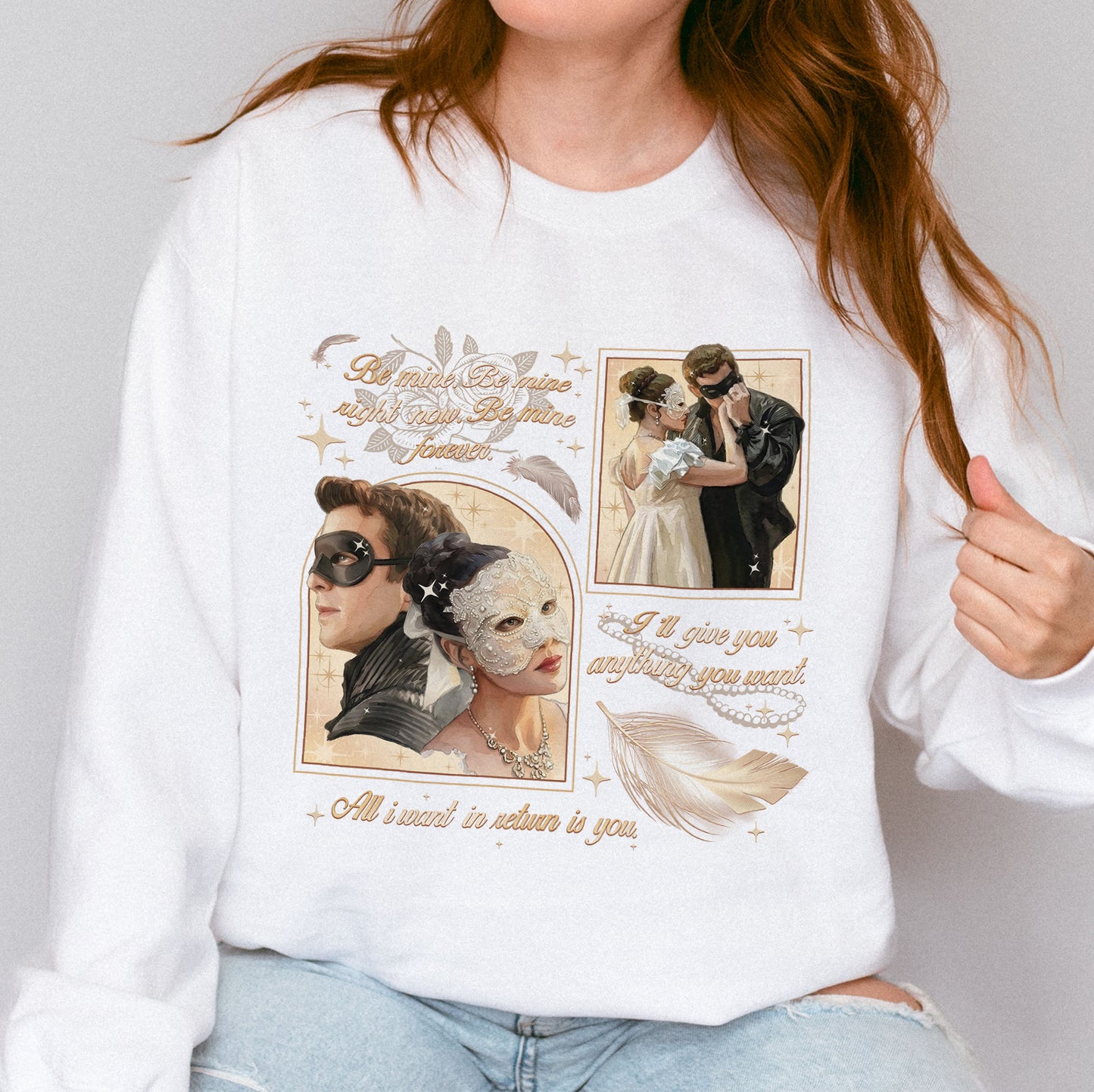 From Masquerade to Marriage – Benophie Inspired – Bridgerton Benedict & Sophie Regency Romance Sweatshirt