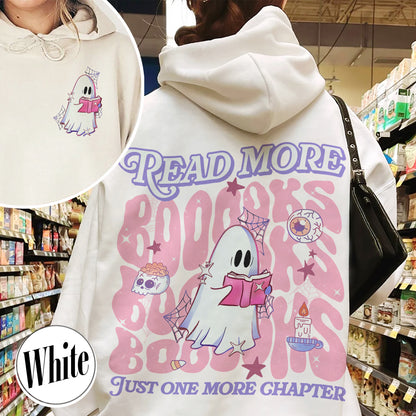 Halloween Book Lover Hoodie, Read More Booooks Halloween Hoodie, Spooky Season Hoodie