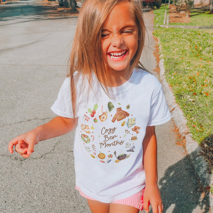 Cozy Ber Months Shirt, Fall Winter Seasonal Tee, Autumn Halloween Thanksgiving Christmas Top Youth Tshirt