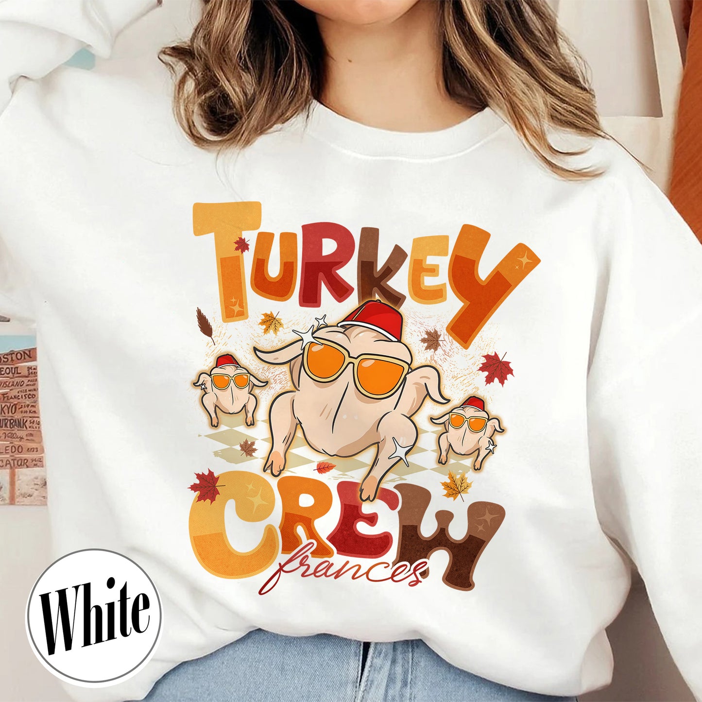 Turkey Crew Sweatshirt, Thanksgiving Sweatshirt, Custom Family Thanksgiving, Turkey Squad Sweatshirt, Friendsgiving Sweatshirts, Personalized Thanksgiving Sweatshirt