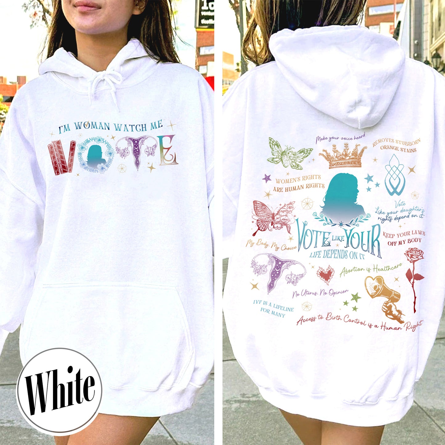 Election Hoodie, Vote Like Your Granddaughter’s Rights Depend on It Hoodie, Vote-Vote Hoodie