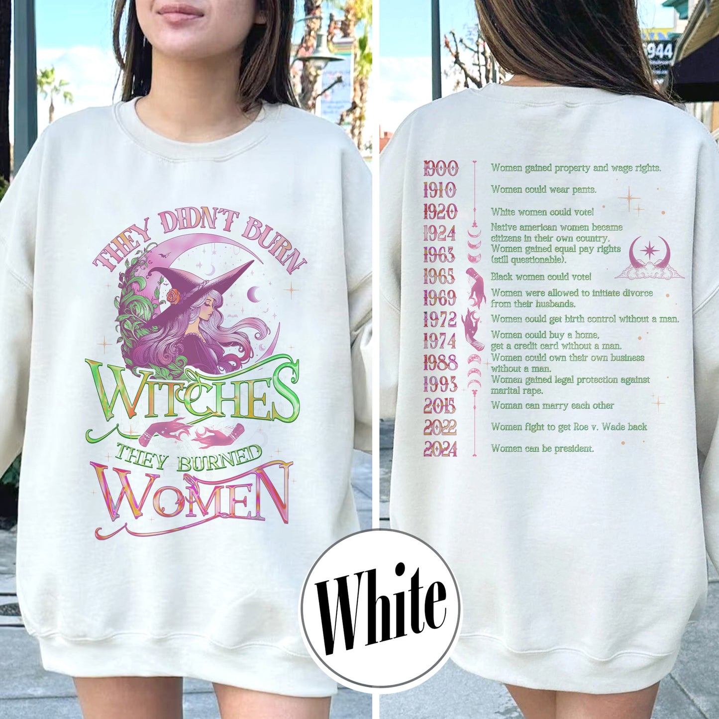 They Didnt Burn Witches They Burned Women Sweatshirt, Girls Will Be Girls Witchy Feminist Sweatshirt, Burn the Patriarchy Sweatshirt, Women’s Rights Sweatshirt