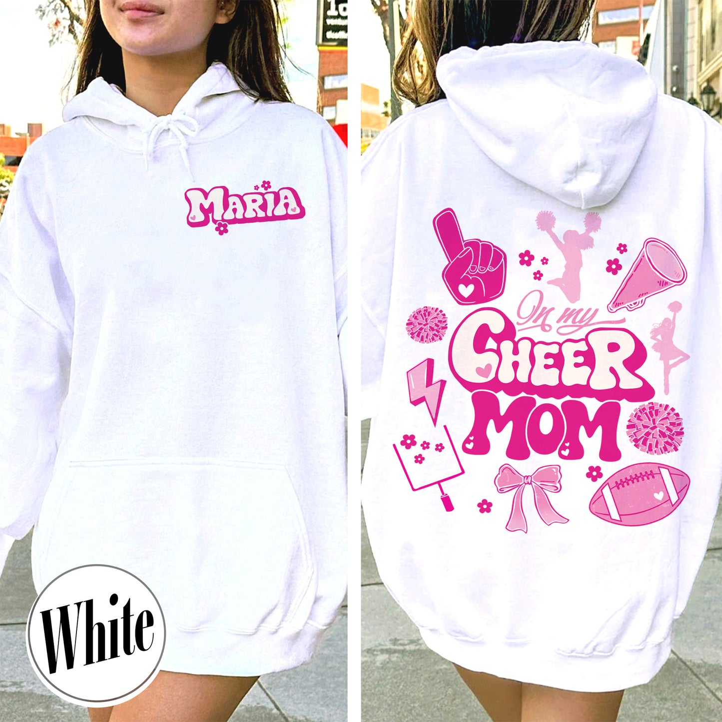 Football Mom Hoodie, In My Cheer Mom Era Hoodie, Custom Cheer Mom Summit Hoodie