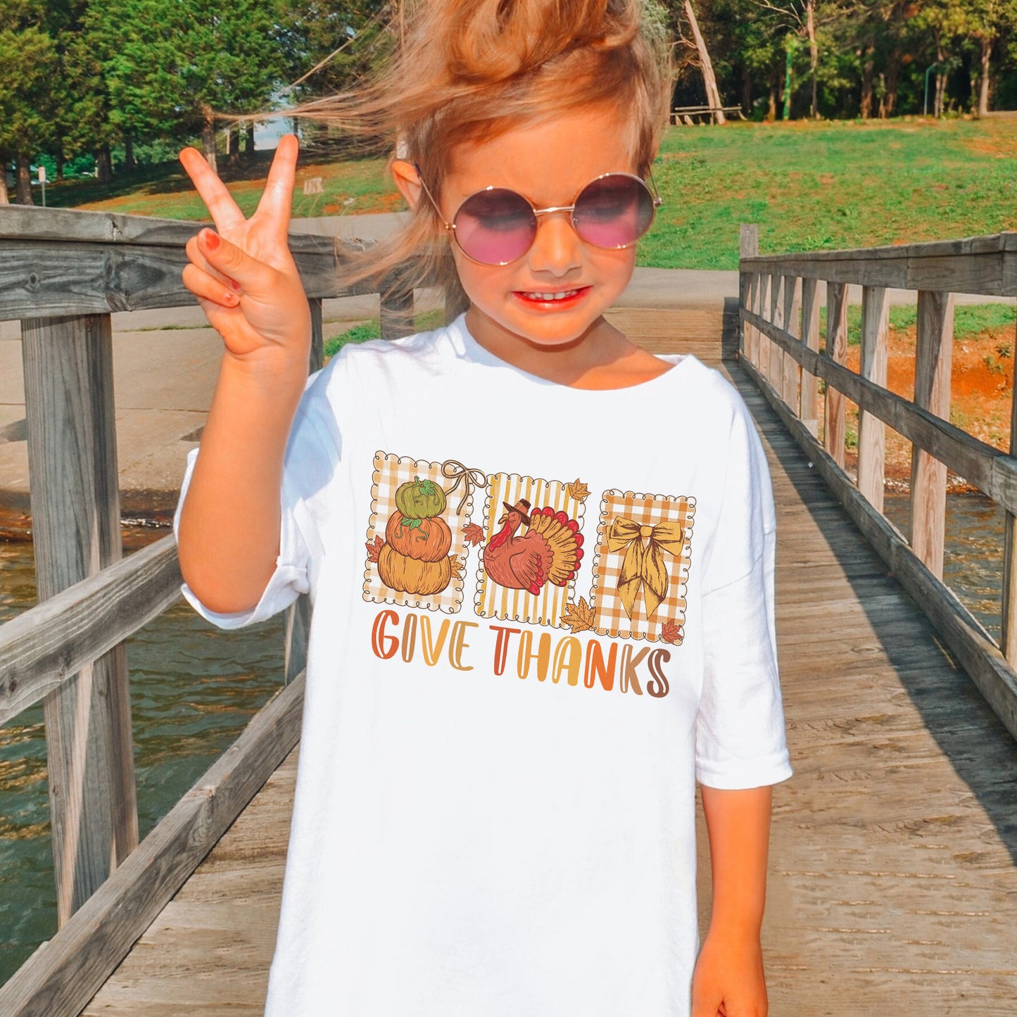 Thanksgiving Holiday, Give Thanks Coquette, Fall Pumpkin Turkey, Grateful Thankful Blessed, Autumn Gift Youth Tshirt