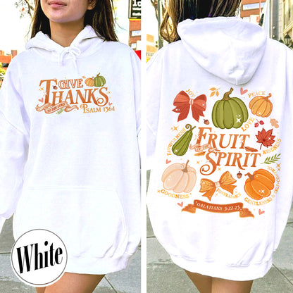 Christian Halloween Hoodie, Halloween Christian Pumpkin, Jesus Hoodie, Give Thanks to the Lord Hoodie, Psalms 136 Hoodie, Fall Autumn Hoodie