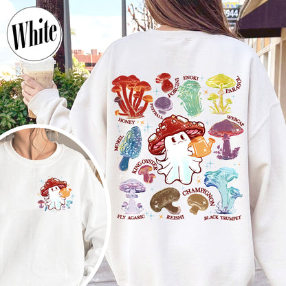 Halloween Sweatshirt, Magic Mushroom Microdose Sweatshirt, Mystical Mushroom Ghost Sweatshirt