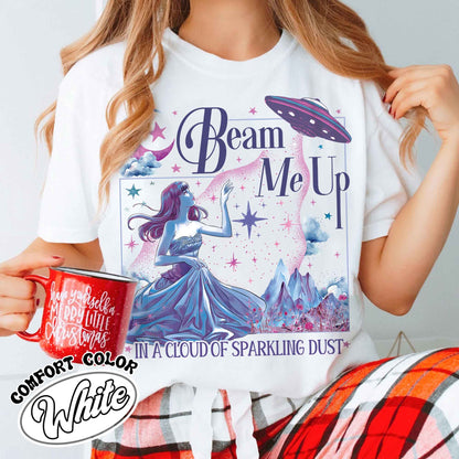 Beam Me Up Shirt, in a Cloud of Sparkling Dust Shirt, Ufo Shirt, ttpd Merch, Alien Shirt, ttpd shirt, Music Fan,Music lover,Music lyrics Shirt