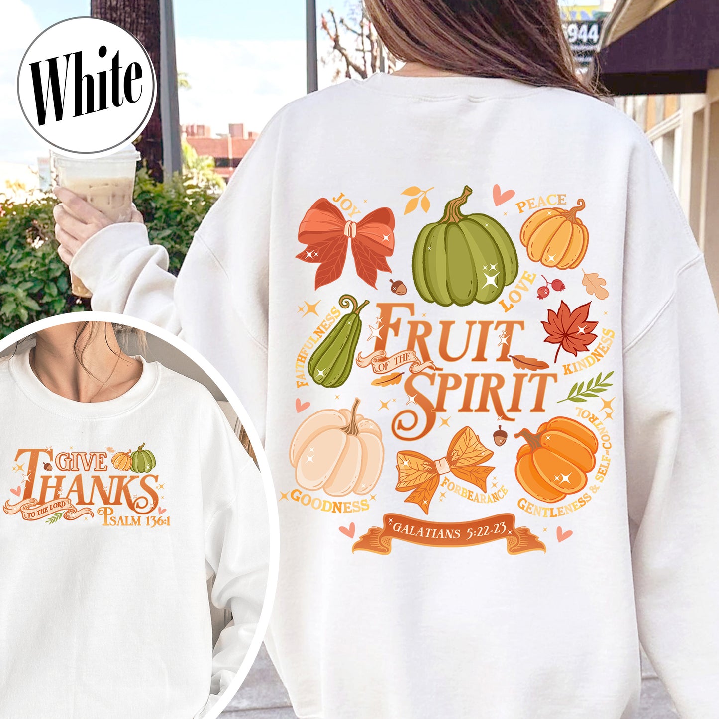 Christian Halloween Sweatshirts, Halloween Christian Pumpkin, Jesus Sweatshirt, Give Thanks to the Lord Sweatshirt, Psalms 136 Sweatshirt, Fall Autumn Sweatshirt