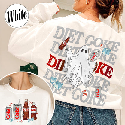 Halloweeen Ghost Sweatshirt, Diet Coke Ghost Sweatshirt, Diet Coke Teacher Sweatshirt