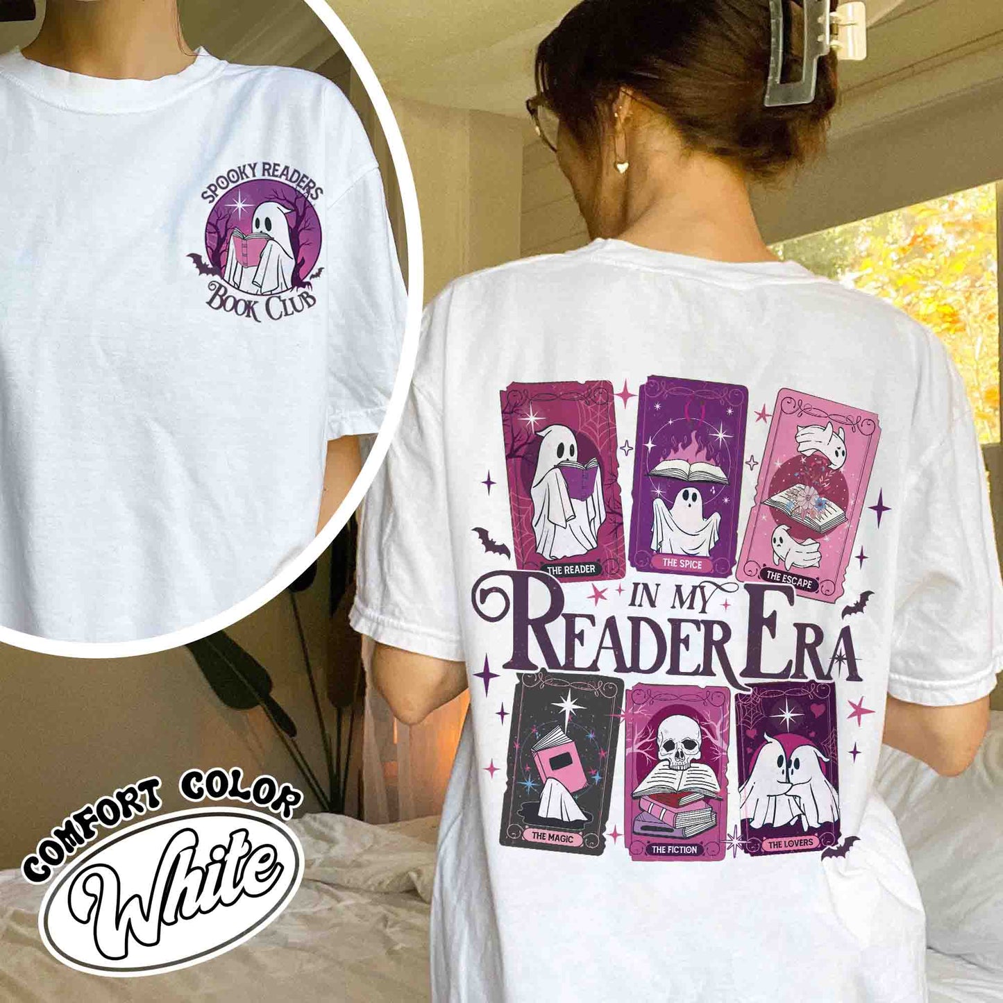 The Reader Tarot Card Comfort Colors Shirt, the Reader Tarot Card Shirt, Spooky Reader Shirt, Spooky Readers Book Clubs Halloween, Tarot Lover