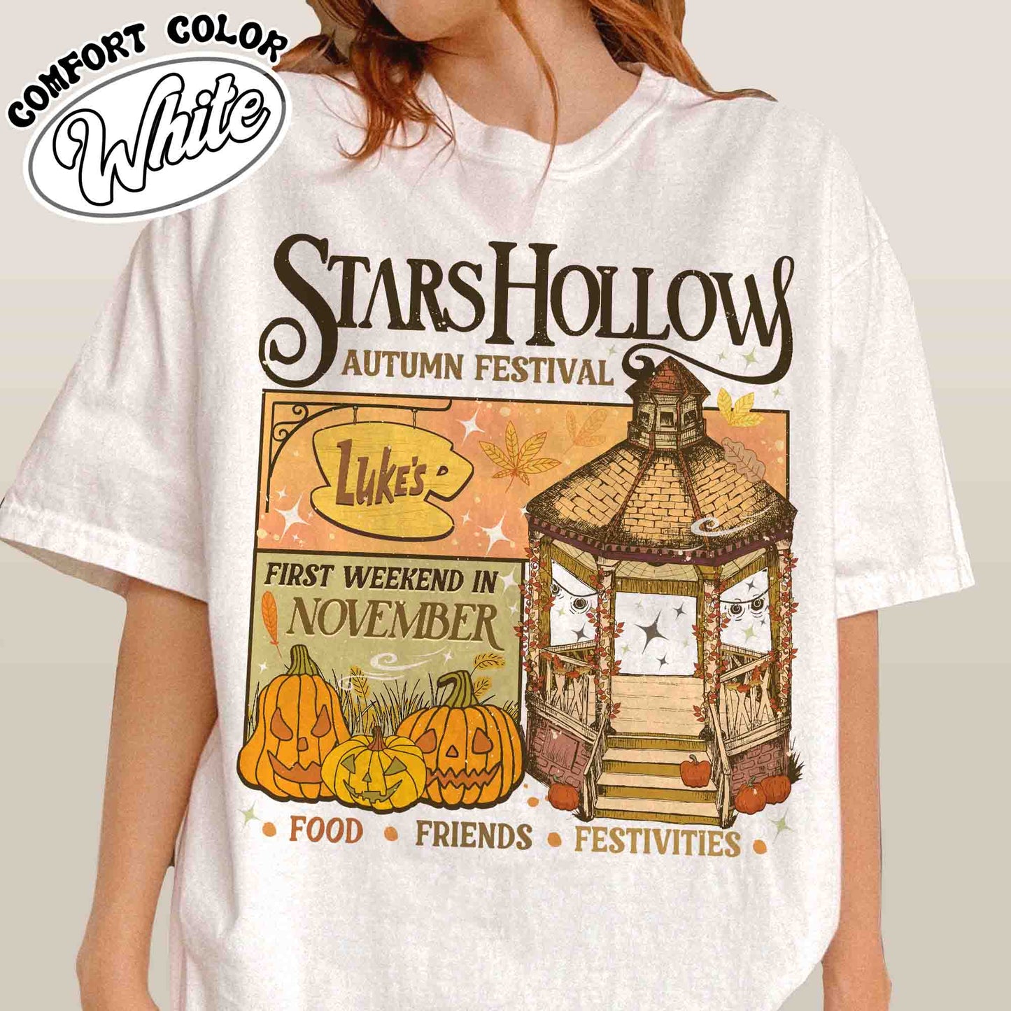 Stars Hollow Autumn Festival  Comfort Colors Shirt, Where You Lead I Will Follow Shirt, Tv Show Fans Gift, Fall Shirt, Luke's Coffee Tee