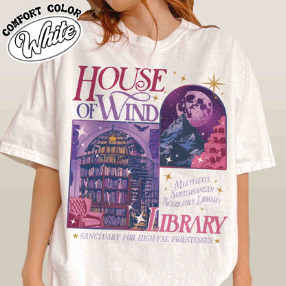 House of Wind Comfort Colors Shirt, House of Wind Library, House of Wind Book Club Shirt, Library Velaris Shirt, ACOTAR Shirt, Bookish Shirt