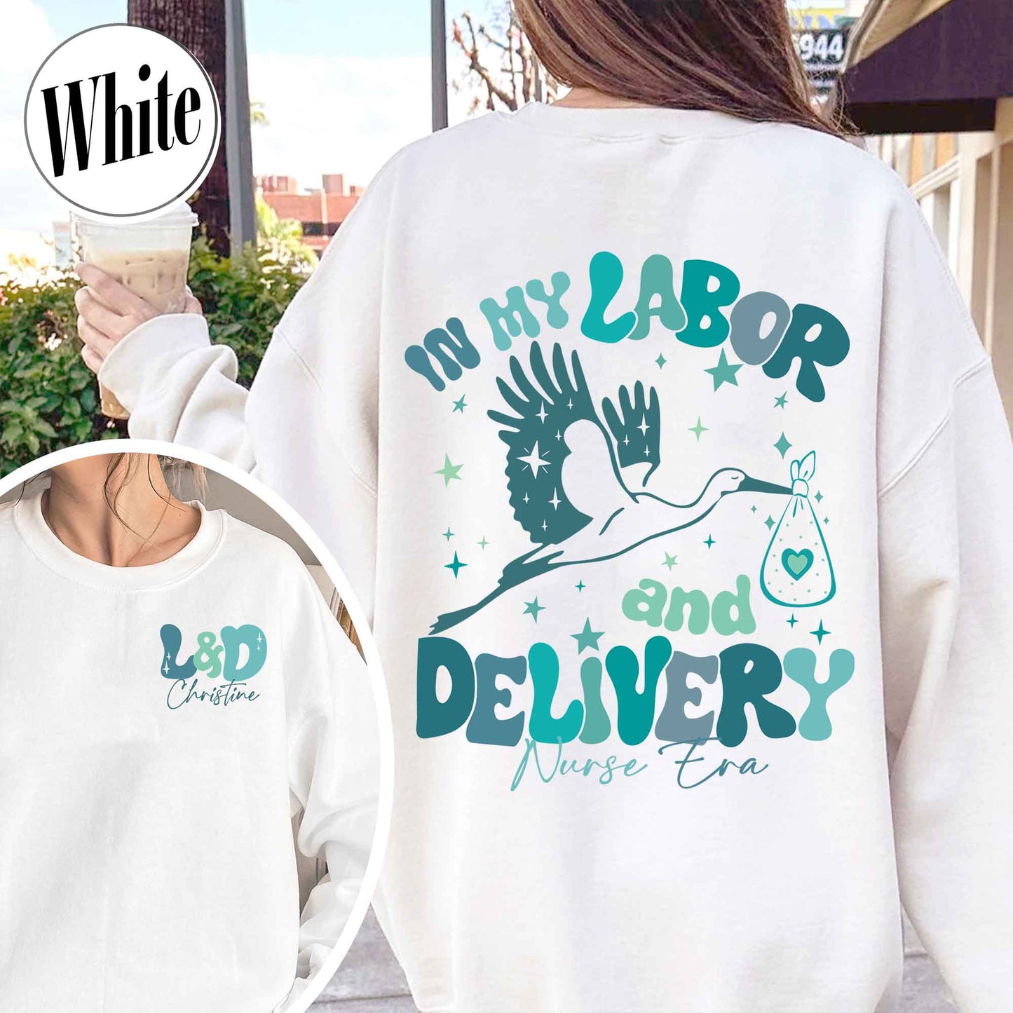 Labor and Delivery Sweatshirt Summer, Labor and Delivery Custom, Labor and Delivery Nurse Sweatshirt, in My Labor and Delivery Nurse Era, L and D Nurse