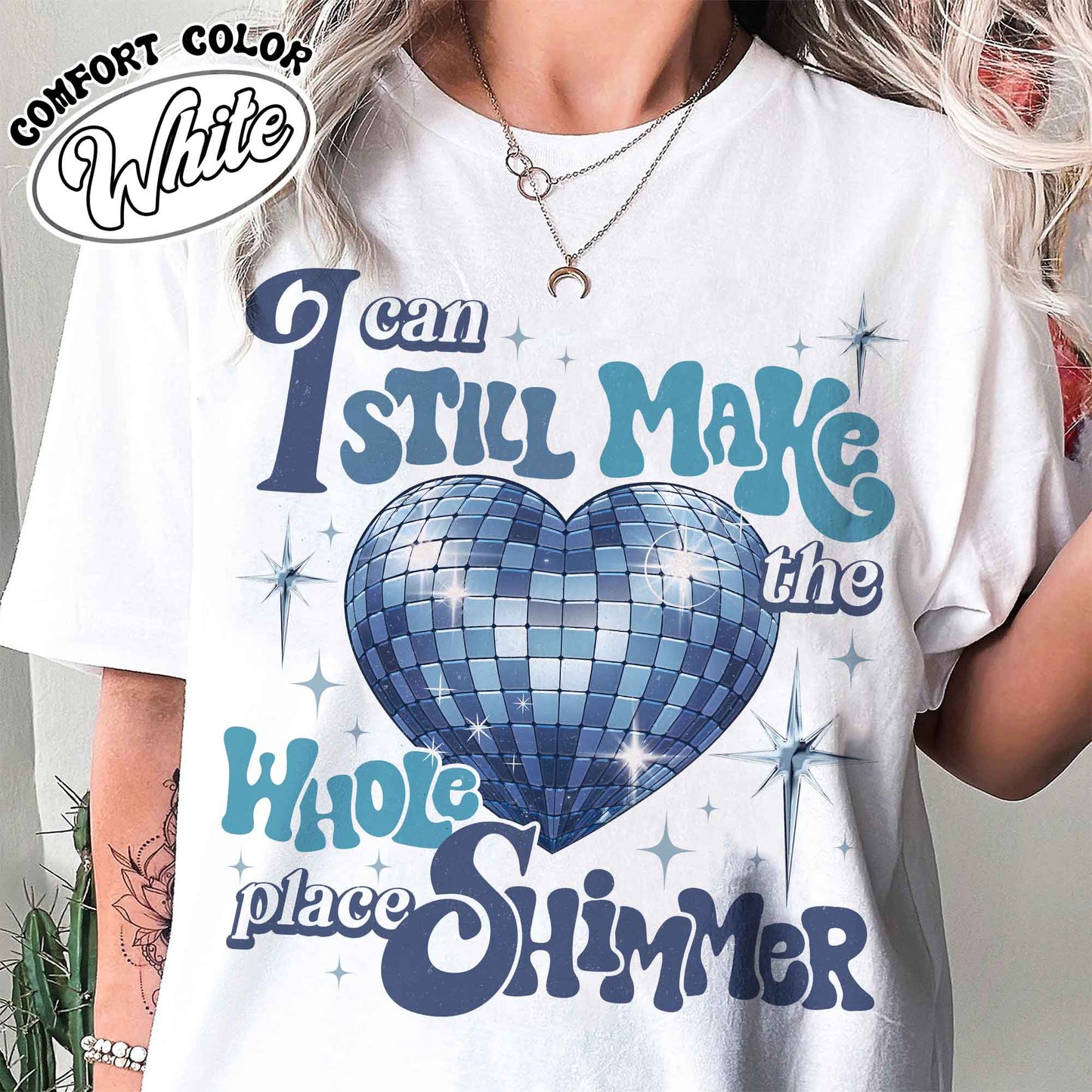 I Can Still Make the Whole Place Shimmer, Bejeweled Shirt, Music Lover, Lover Lyrics Shirt, Lover Album Shirt, Gift for Her, Soft Girl Aesthetic