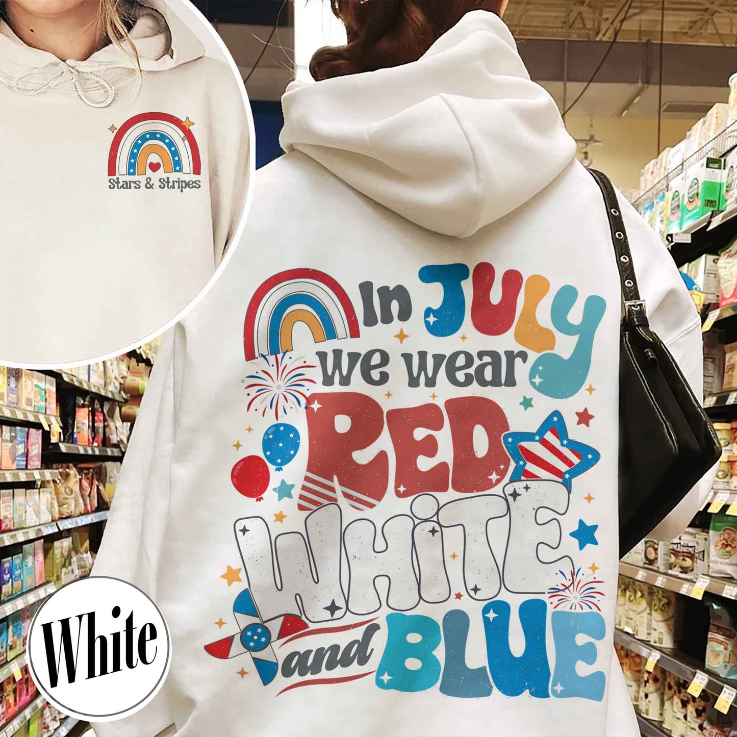 Firecracker Hoodie For 4th Of July, Stars And Stripes Hoodie, Red White And Blue, Cute 4th Of July, Usa Hoodie, Patriotic Hoodie