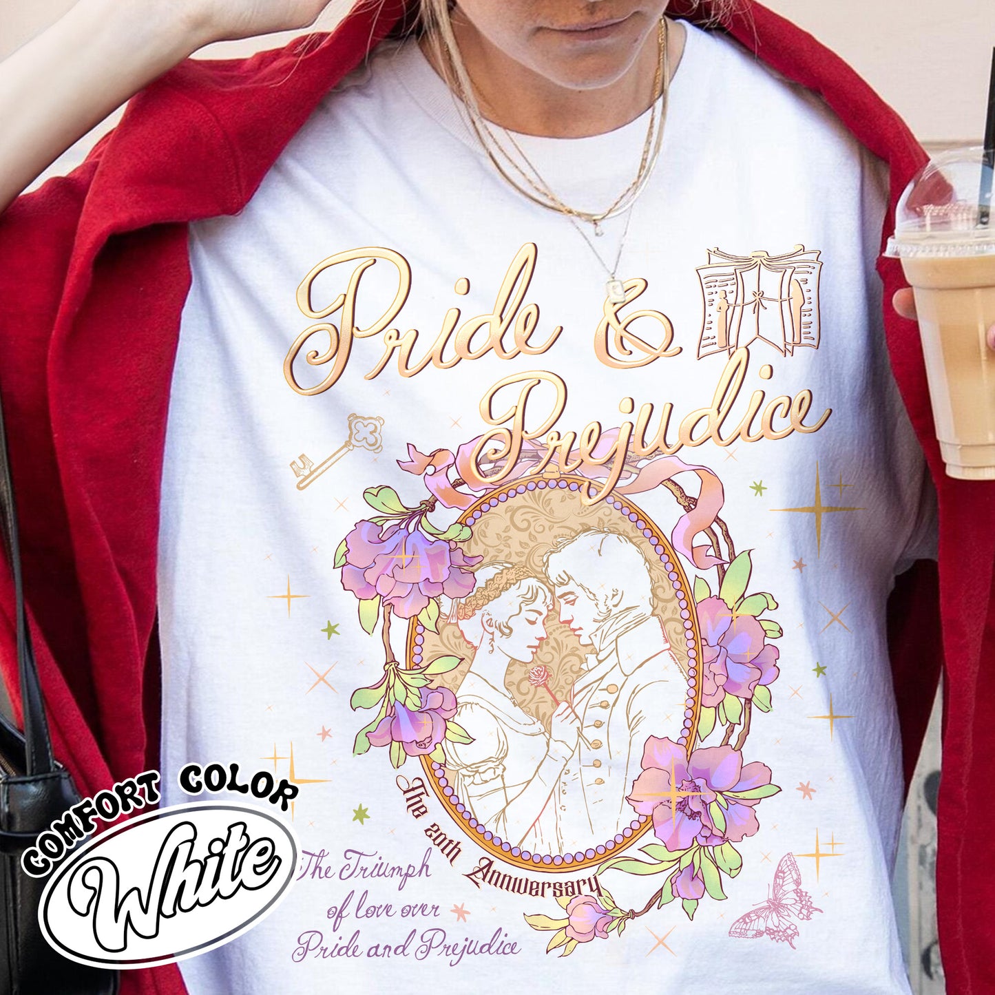 Bookish Comfort Color Shirt, Pride and Prejudice 20th Anniversary Shirt for Fan, Pemberley Shirt