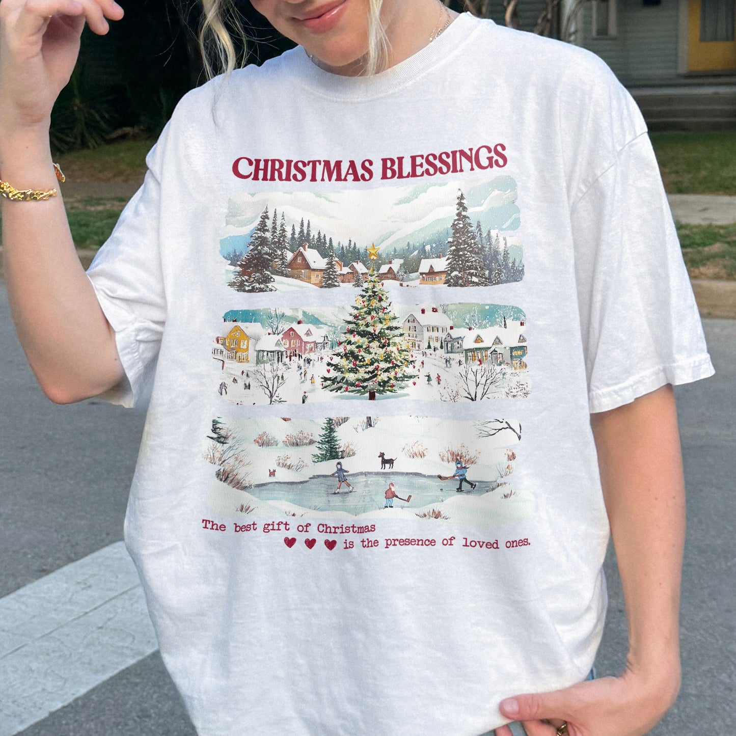 Merry Christmas Shirt: Christmas Blessings Shirt, Cute Santa Tee, Xmas Shirt