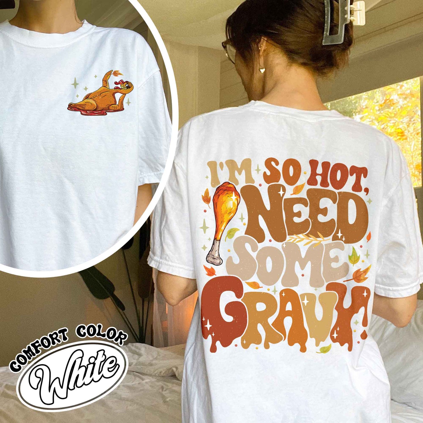 Couple Matching Thanksgiving Shirt, Thanksgiving Couples Tshirt, Thanksgiving Shirt for Couples, Gravy and Turkey Couple Shirt, Im So Hot Shirt