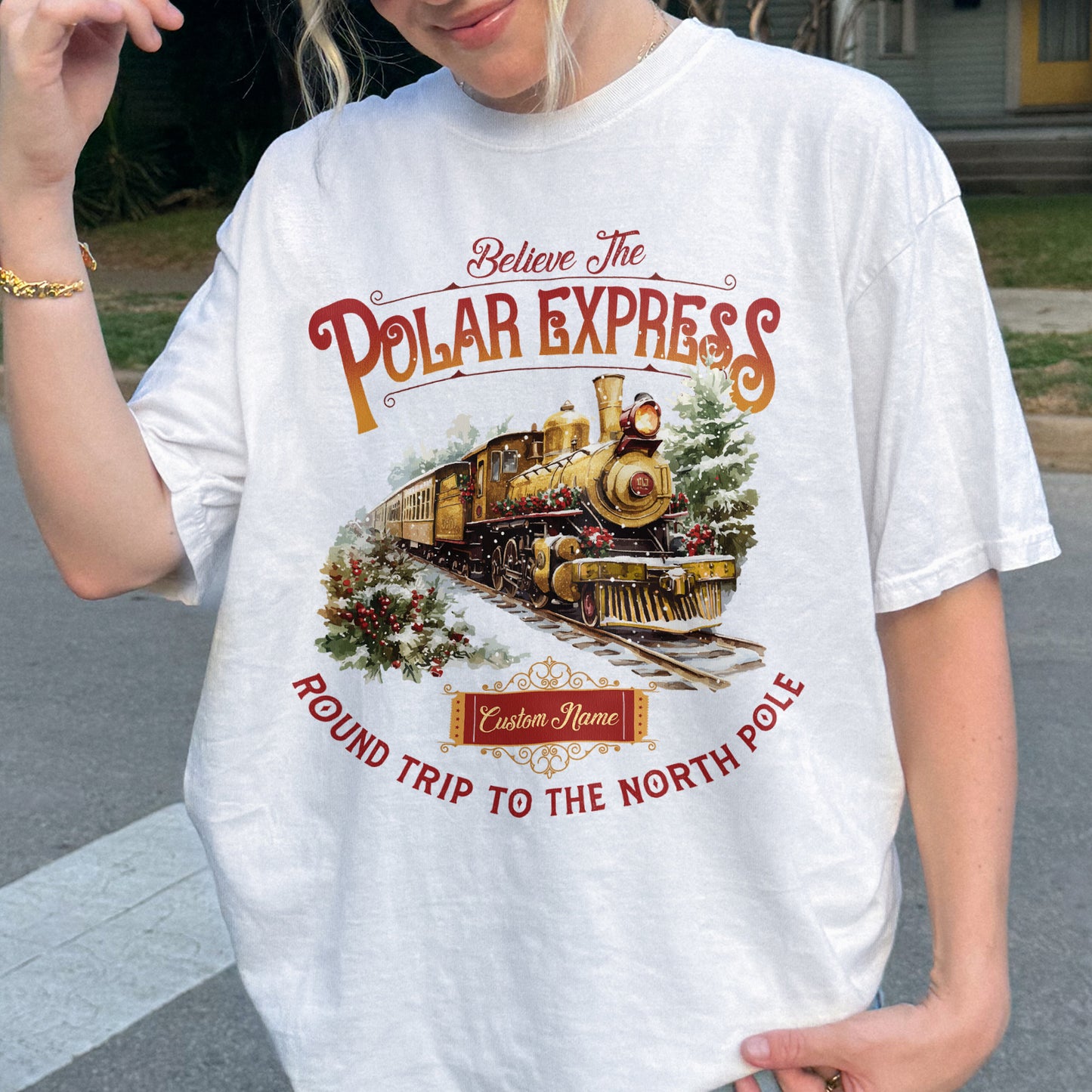 Custom Polar Express Shirt | Believe Round Trip to the North Pole Tee