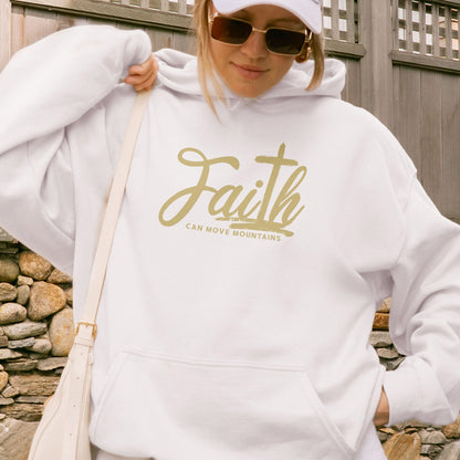 Faith Can Move Mountains Hoodie | Christian Cross Bible Verse Hoodie