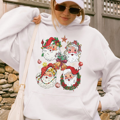 Vintage Santa Claus Retro Christmas Hoodie