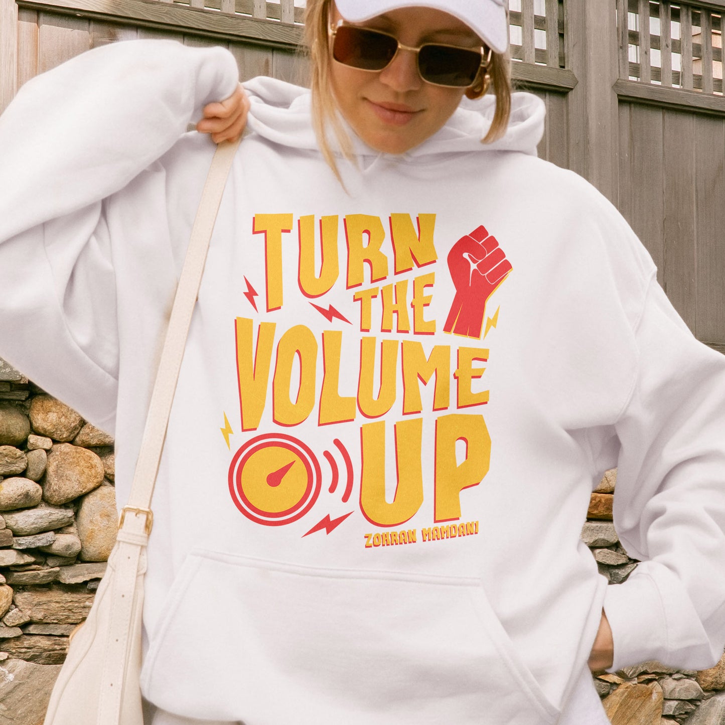 Turn the Volume Up, Zohran Mamdani, Zohran NYC Mayor, Progressive, Liberal, NYC 2026, Democracy Hoodie
