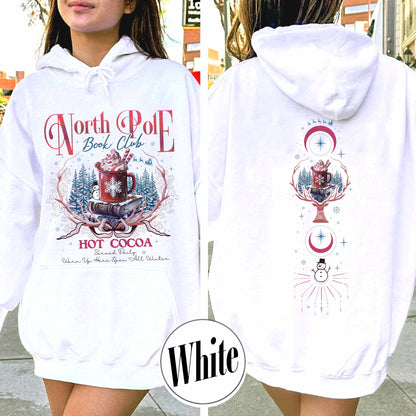 Book Lovers Christmas Hoodie, North Pole Book Club Hoodie, Gift for Librarian