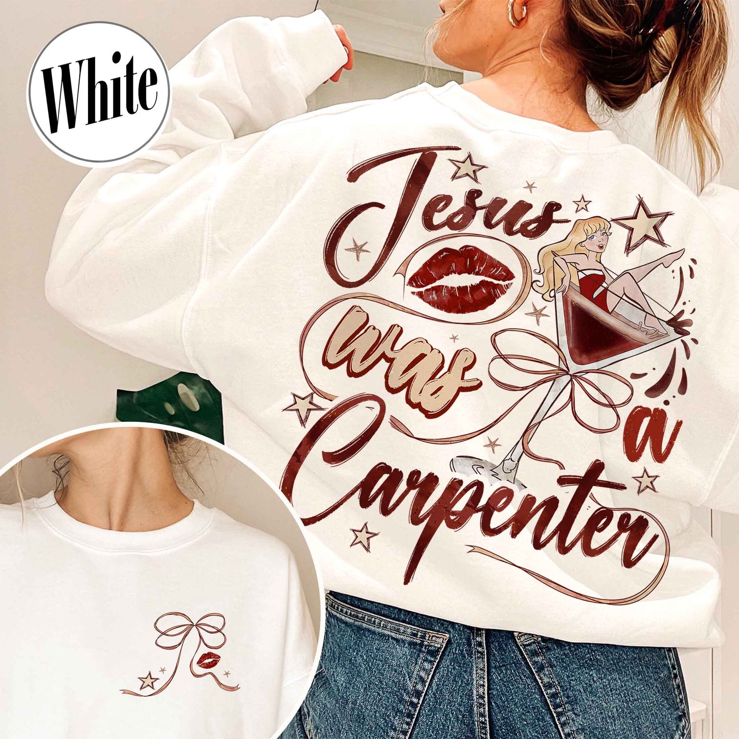 Music Lover Sweatshirt, Jesus Was a Carpenter Sweatshirt, Espresso Sweatshirt, Soft Girl Sweatshirt, Short N Sweet Sweatshirt