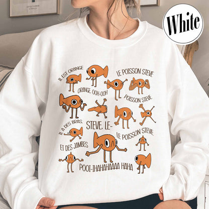 Le Poisson Steve Sweatshirt, Funny Meme Sweatshirt, Viral Meme Tiktok Sweatshirt