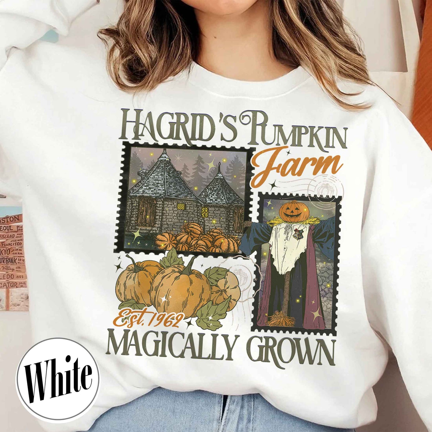 Halloween Comfort Color Sweatshirt, Hagrids Pumpkin Patch Sweatsshirt, Harry Potter Sweatshirt