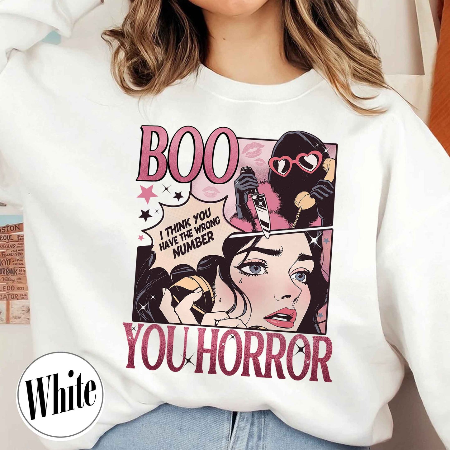 Halloween Sweatshirt, Boo Your Horror Halloween Sweatshirt, Horror Sweatshirts, Halloween Gift, Stay Spooky Sweatshirt