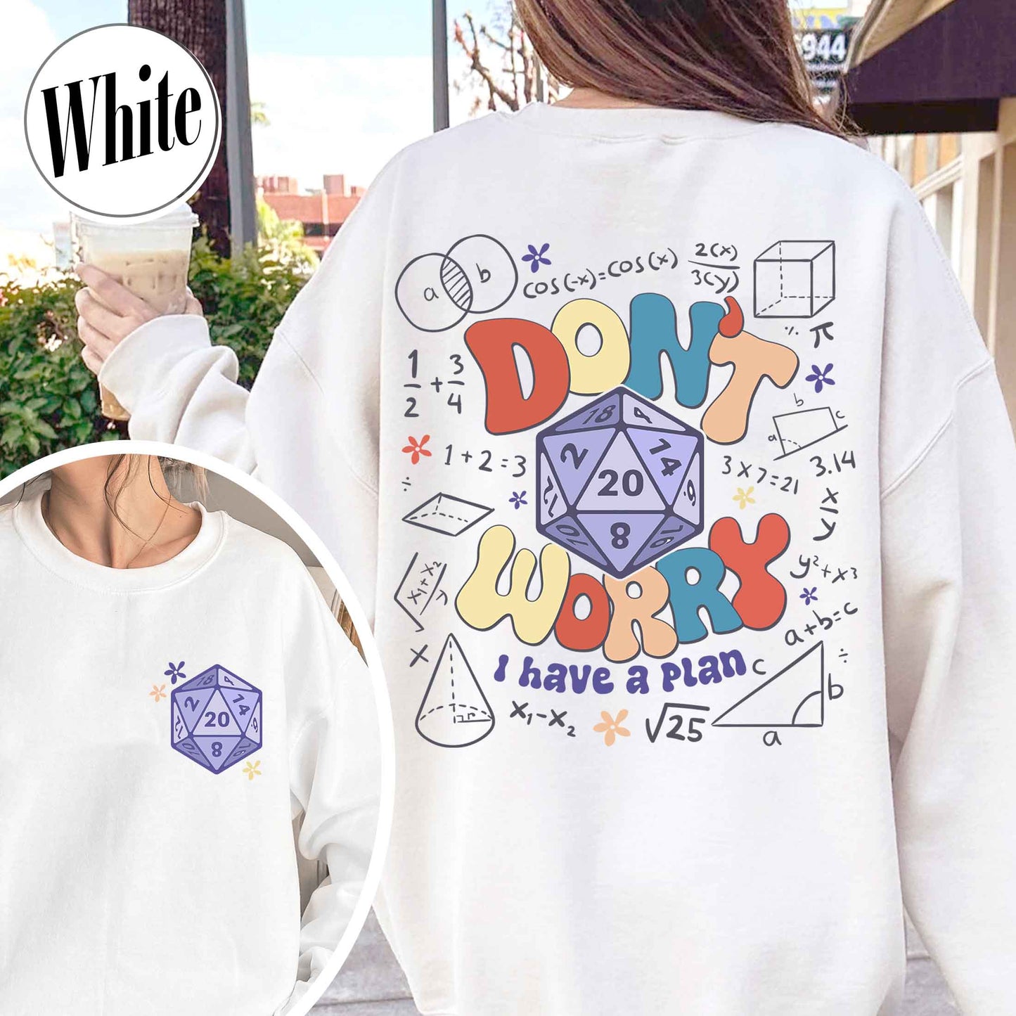 Dont Worry I Have a Plan Sweatshirt, Funny Dnd Dice Set, Gifts for Gamer, Playing Game, Funny Gamer Sweatshirt, DND Sweatshirt, Dnd Gift for Dad