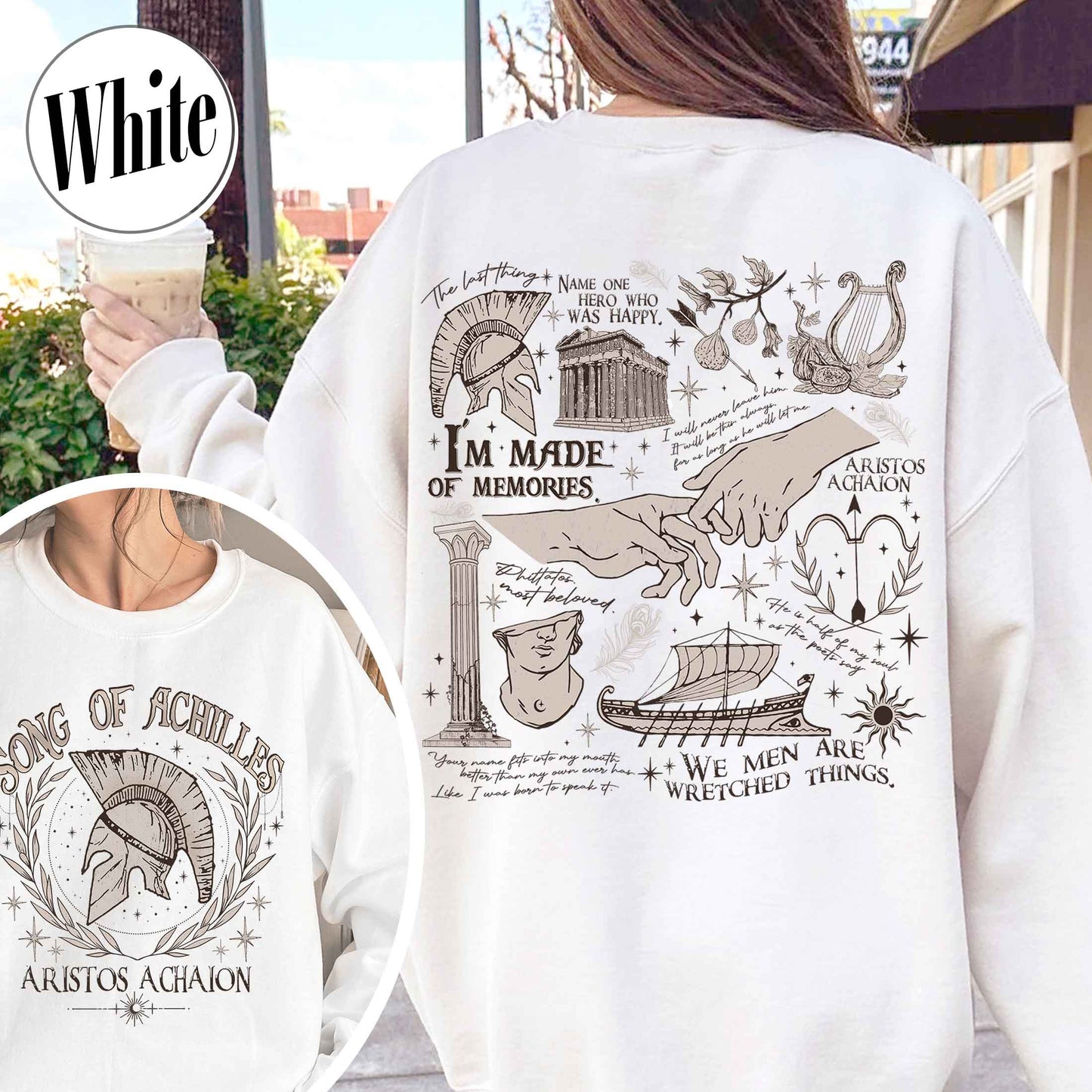 Bookish Sweatshirt, Song of Achilles Merch, Achilles and Patroclus Sweatshirt, Name One Hero Sweatshirt