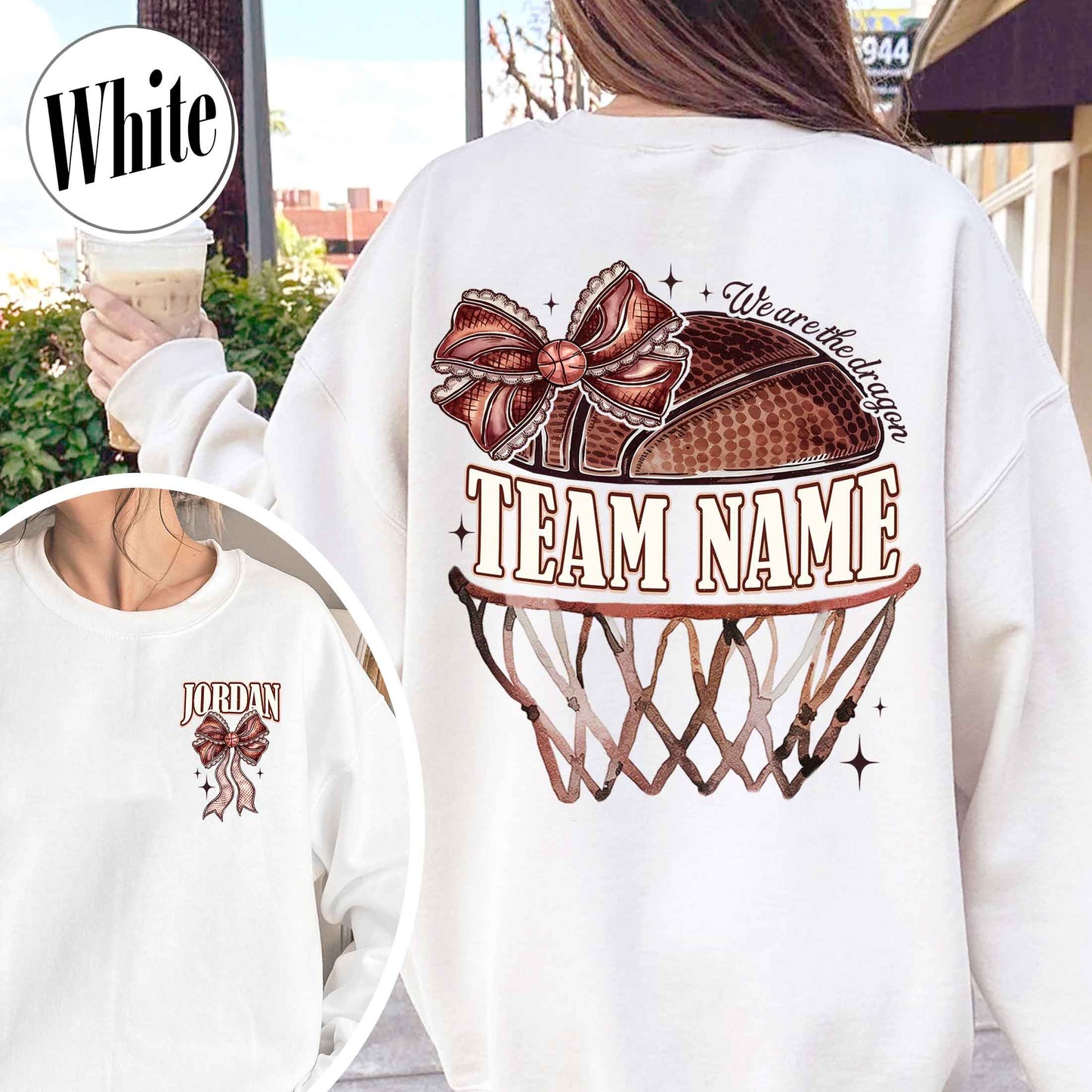 Custom Basketball Mom Sweatshirt, Personalized Basketball Sweatshirt, Game Day Basketball Sweatshirt, Girl Basketball Sweatshirt, Custom Team Basketball Sweatshirt