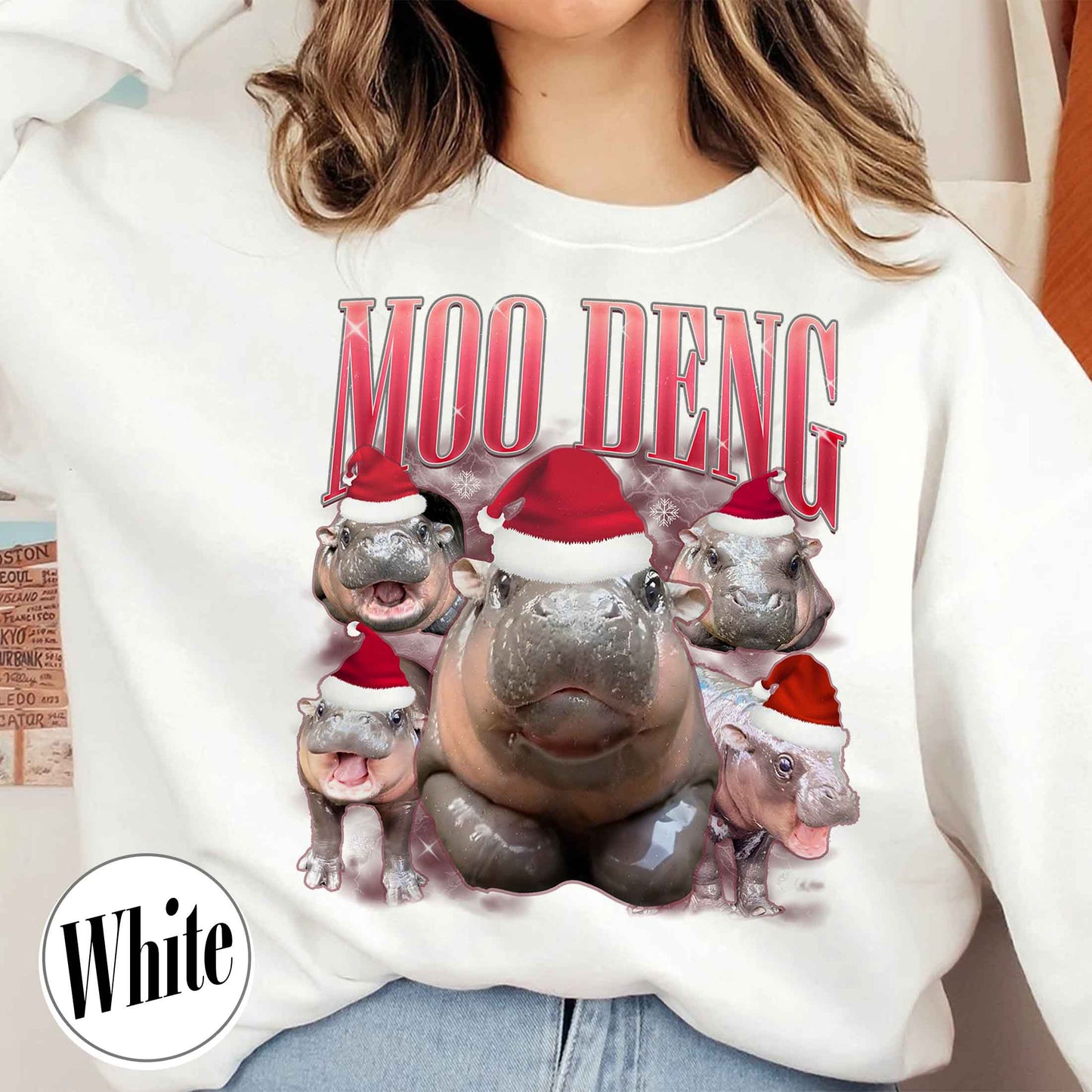 Moo Deng Meme Sweatshirt, Baby Hippo Sweatshirt, Zoo Baby Hippo Sweatshirt, I Love Moo Deng Sweatshirt, Moo Deng Fan Club Sweatshirt, Hippo Lover Sweatshirt, Moo Deng I Love You