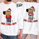 Chilly Christmas Sweatshirt, Funny Boyfriend Sweatshirt, Chill Dog TikTok Meme, Viral Dog Cartoon, Matching Xmas, Funny Couple Christmas Sweatshirt